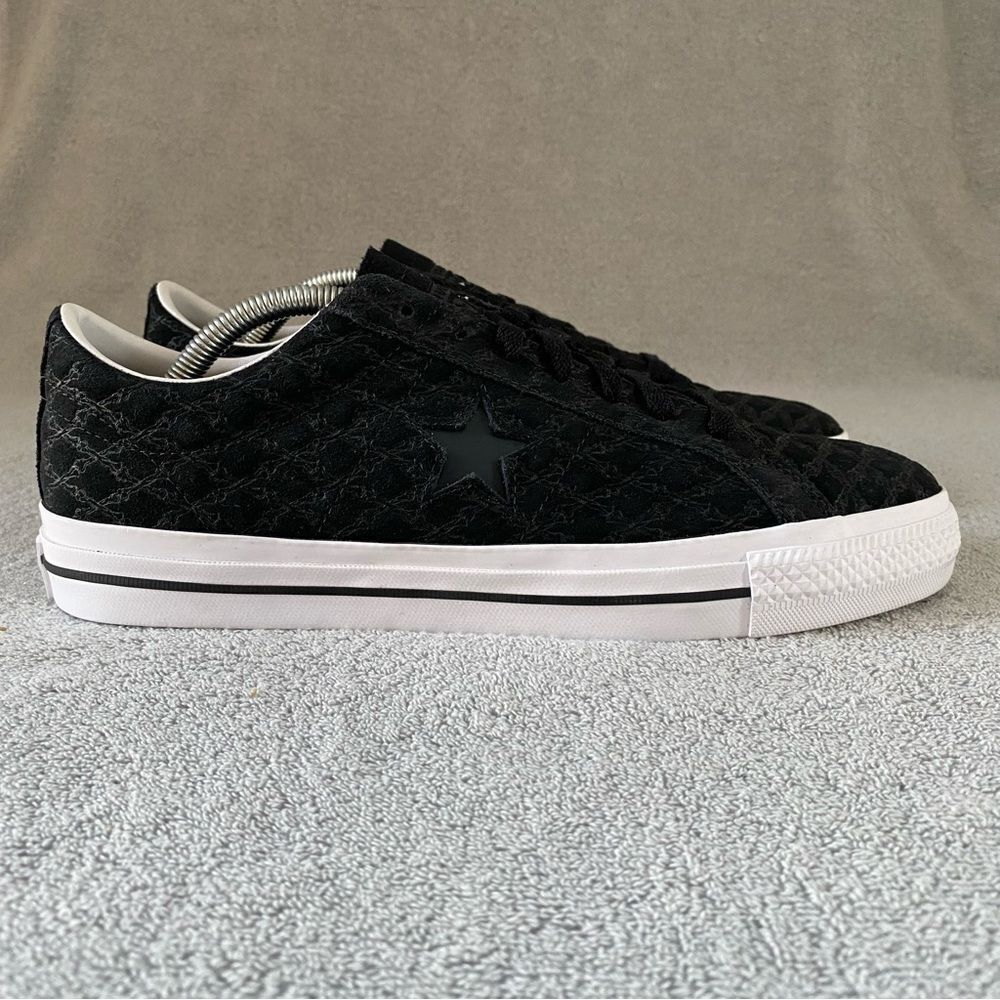 Converse Shoes Mens 10 Black White One Star Pro Bones Low Top Sneakers A04143C